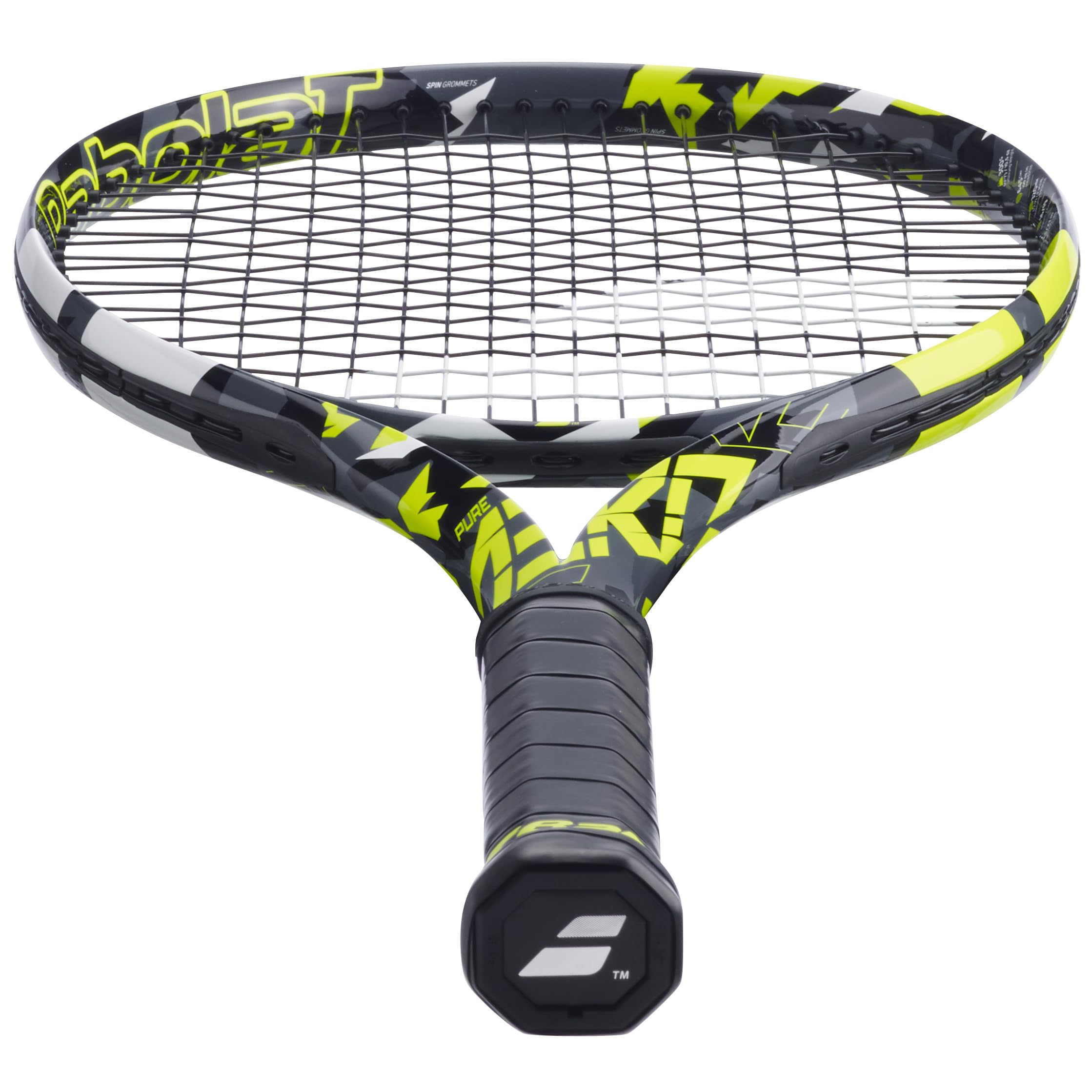 Babolat 102479-370 Pure Aero Tennis Racket, Grip 2, Grey/Yellow