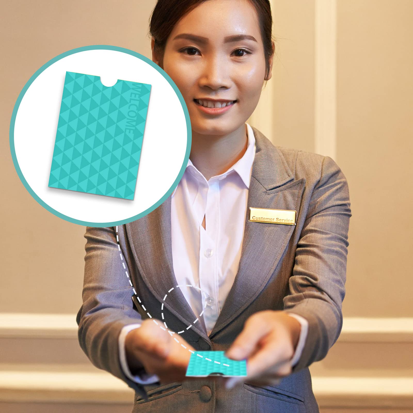 Qeeenar 2000 buste per chiavi dell'hotel, porta carte di credito, porta carte di credito, biglietti regalo, pacchetti per chiavi dell'hotel, buste per biglietti da visita per ufficio, 6,1 x 8,9 cm