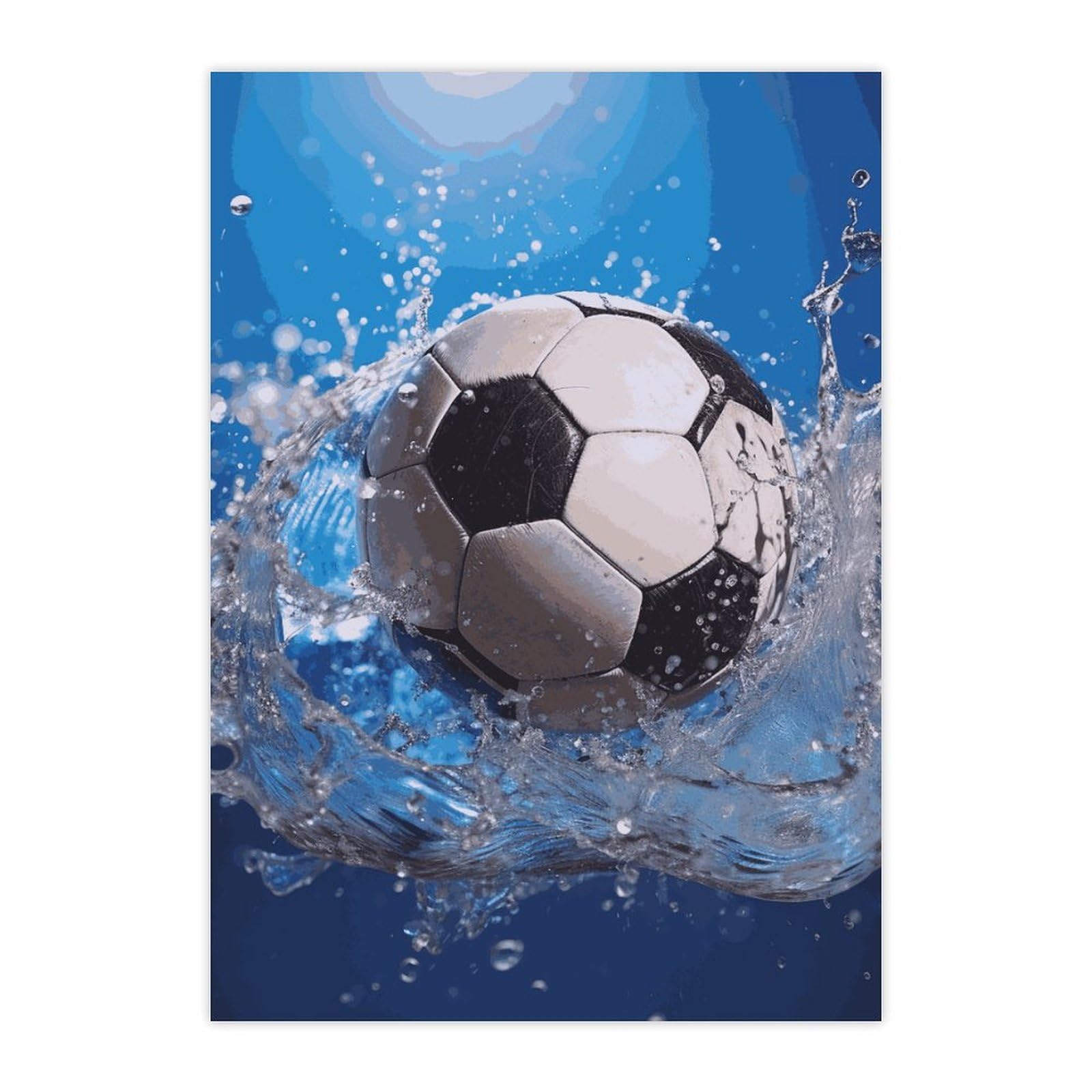 Autocollants football imperméables et résistants pour décoration gourde
