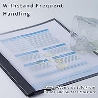 Vista 7 de Binditek Paquete de 10 portadas de informes frontales transparentes resistentes con 3 puntas, capacidad para 100 hojas, carpeta de informes