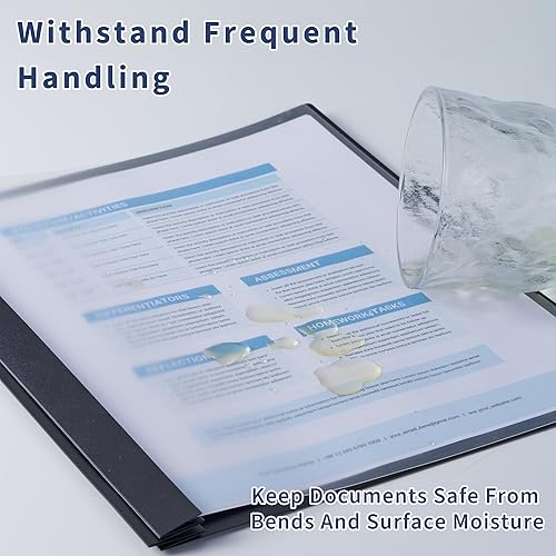 Miniatura 8 de Binditek Paquete de 30 portadas de informes frontales transparentes con 3 puntas, capacidad para 100 hojas, carpeta de informes de plástico