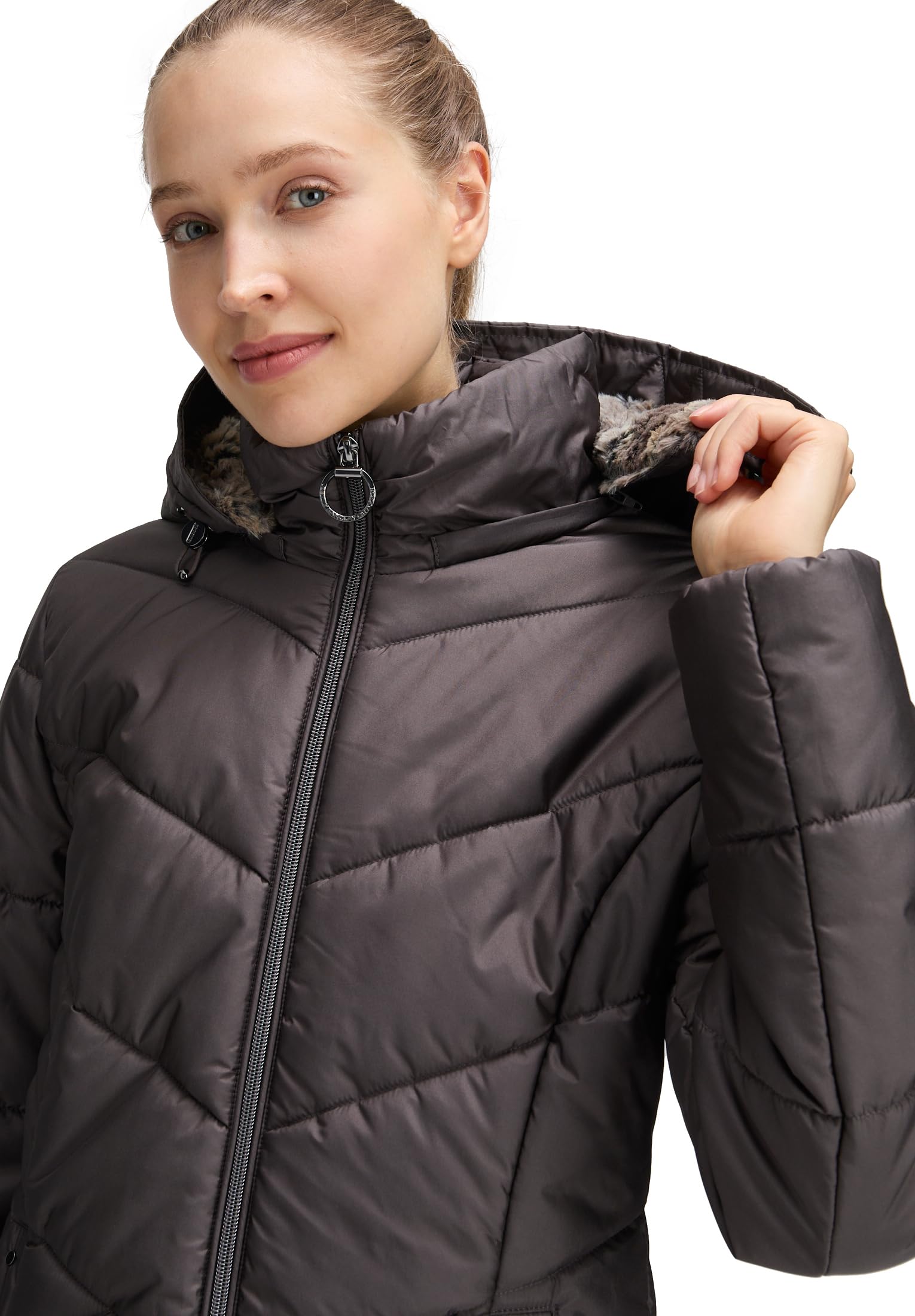 Betty Barclay Damen Outdoorjacke mit Abnehmbarer Kapuze