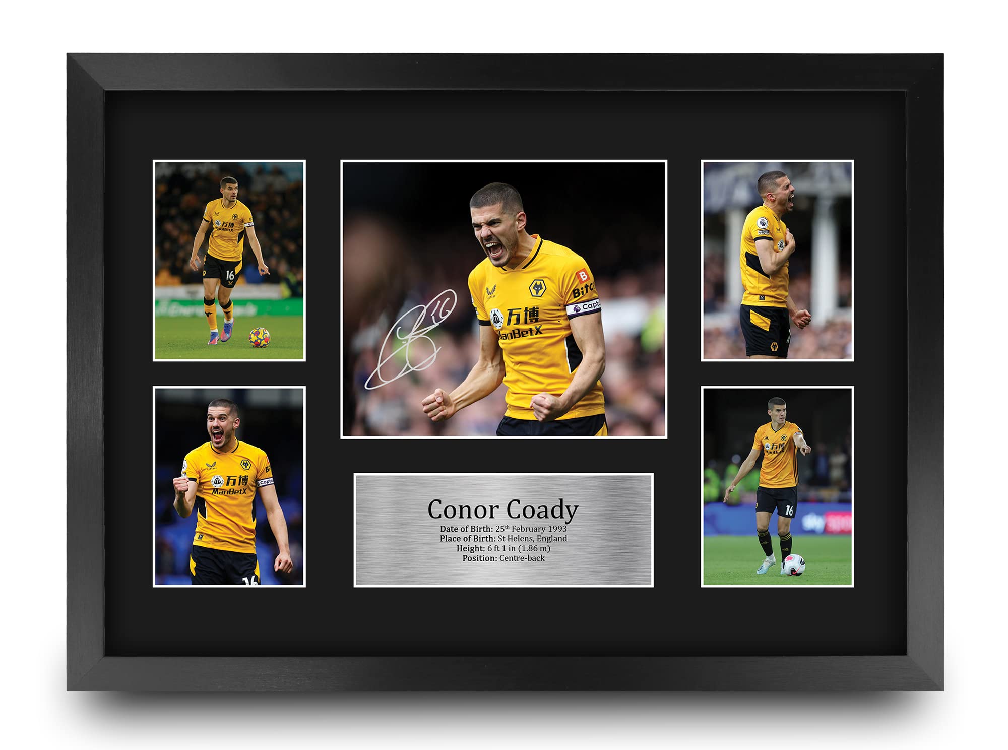 HWC Trading FR A3 Conor Coady Wolves Printed Memorabilia Signed Autograph Photograph Display for Football Fans and Supporters
