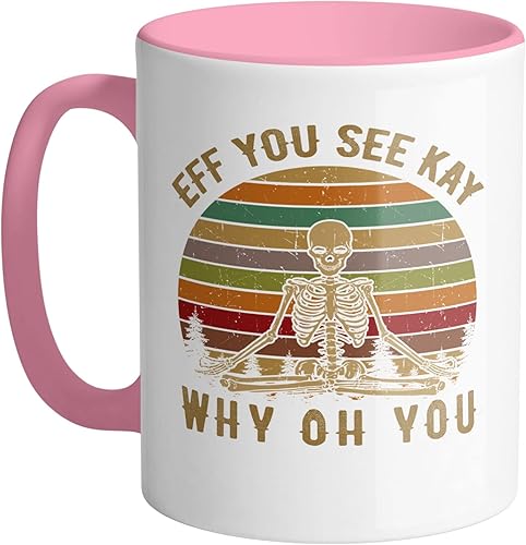 Miniatura 3 de TeesAndTankYou Eff You See Kay Why Oh You - Taza de café, 11 onzas, color azul marino