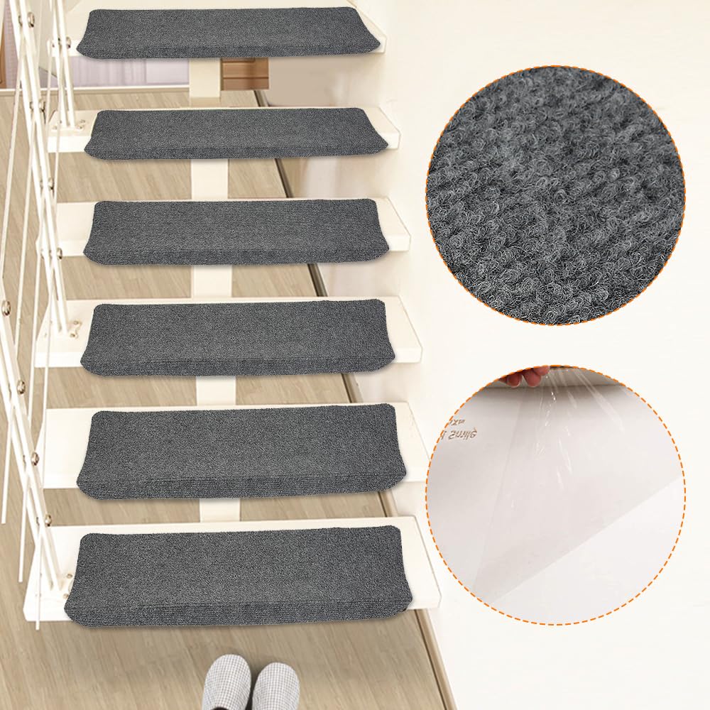 homewell 15 alfombrillas autoadhesivas para escalones, para escaleras, para interior (rectangular)