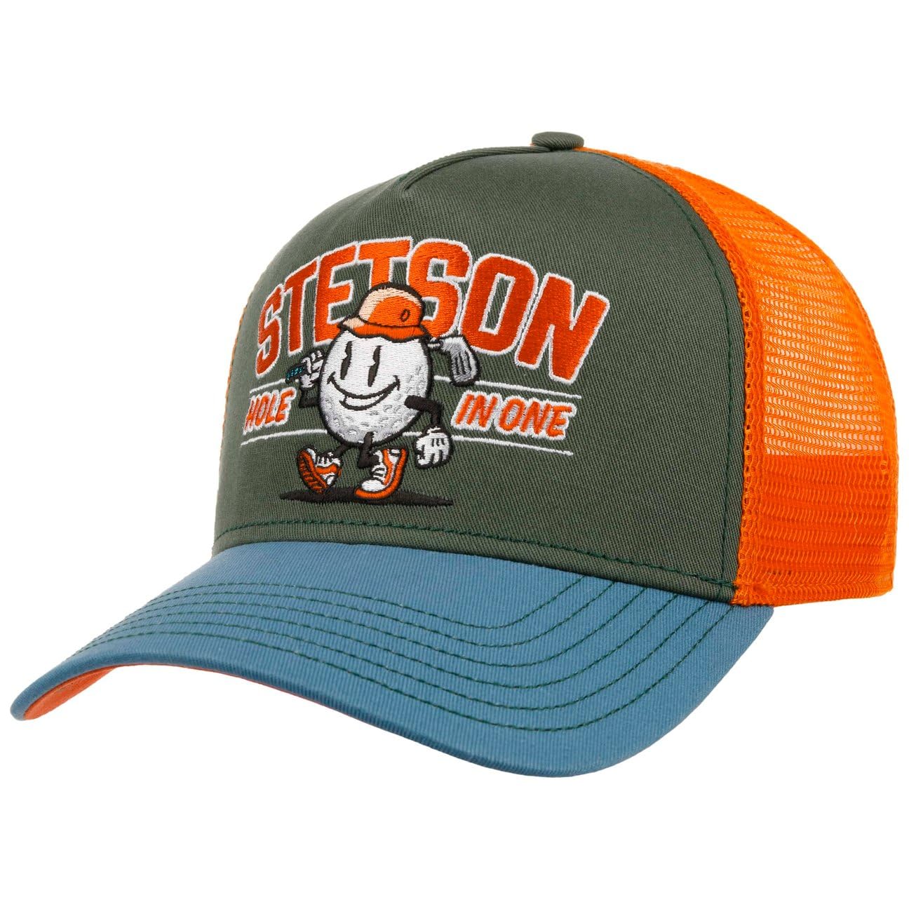 Stetson Hole in One Gorra Trucker de Beisbol Unicolor Malla Snapback Hombre Todo el ano