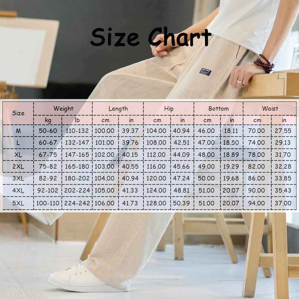 Pantaloni A Righe Da Uomo Leggero Casual Elastico in Vita Coulisse Ampio Gamba Larga Estate Dritto Pantaloni Di Lino