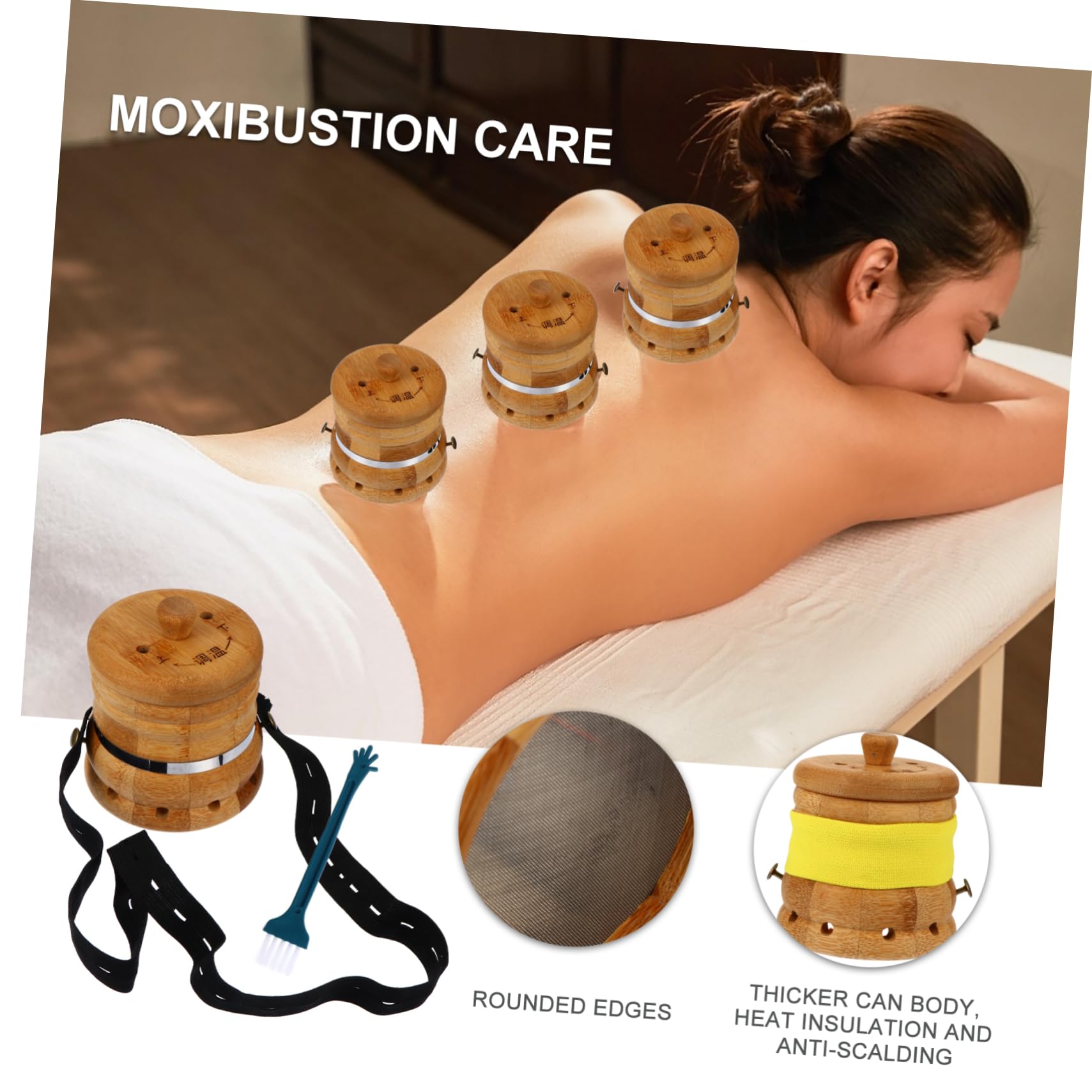 BUTIFULSIC 1 Set Suspension Moxibustion Instrument Moxibustion Supplies Moxibustion Stick Holder Chinese Moxibustion Moxa Burner Moxibustion Smokeless Sticks Kickstand Tube Brown