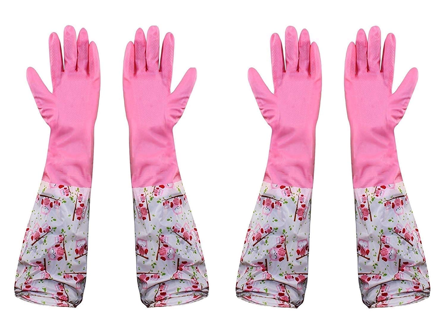 Moxtiza Reusable Waterproof Household Latex Hand Gloves for Kitchen Dish Washing Laundry Cleaning Gardening and Sanitation 2pair pink color (B09RPFFZFR) Amazon Price History, Amazon Price Tracker