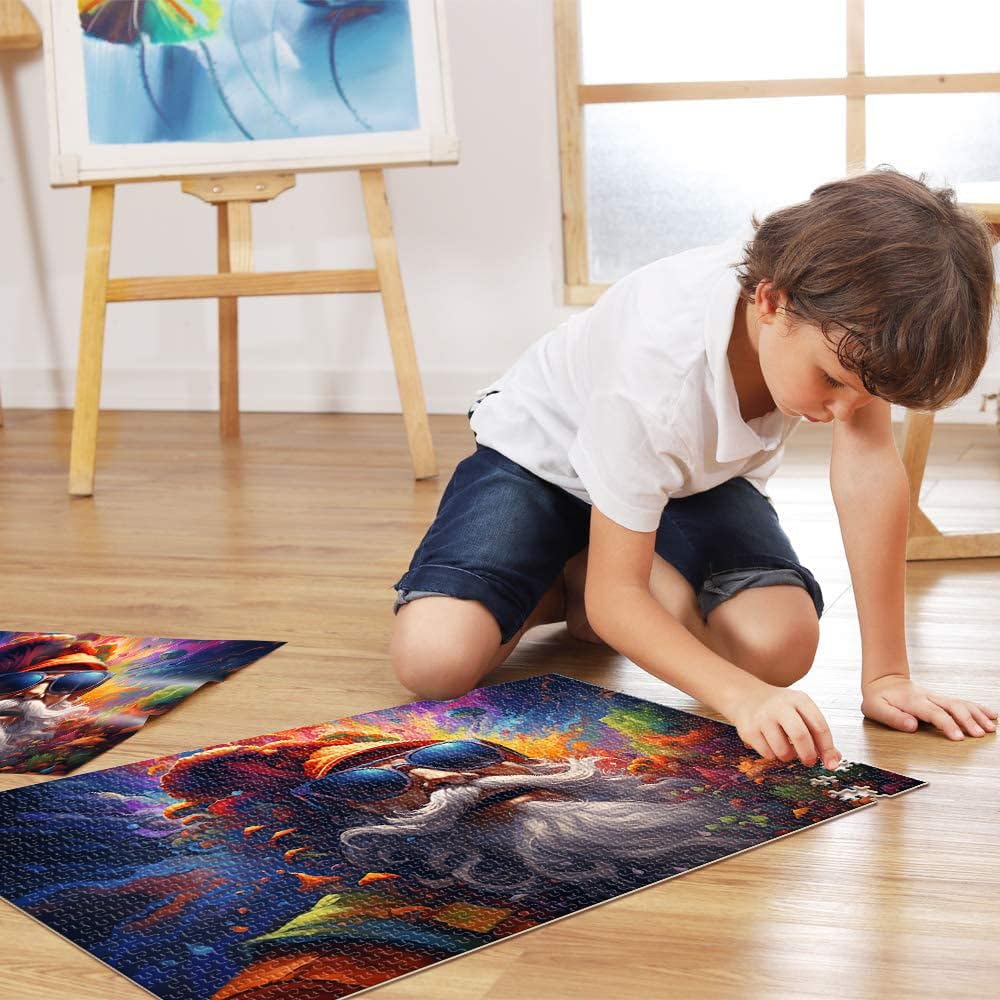 Puzzle 2000 pezzi per adulti, Gioco di Vecchio Uomo colorato, Giocattoli Famiglia, Regalo con Poster Abbinato e Foglia di Domande e Risposte 27,56 "x 39,37" I 14 Anni