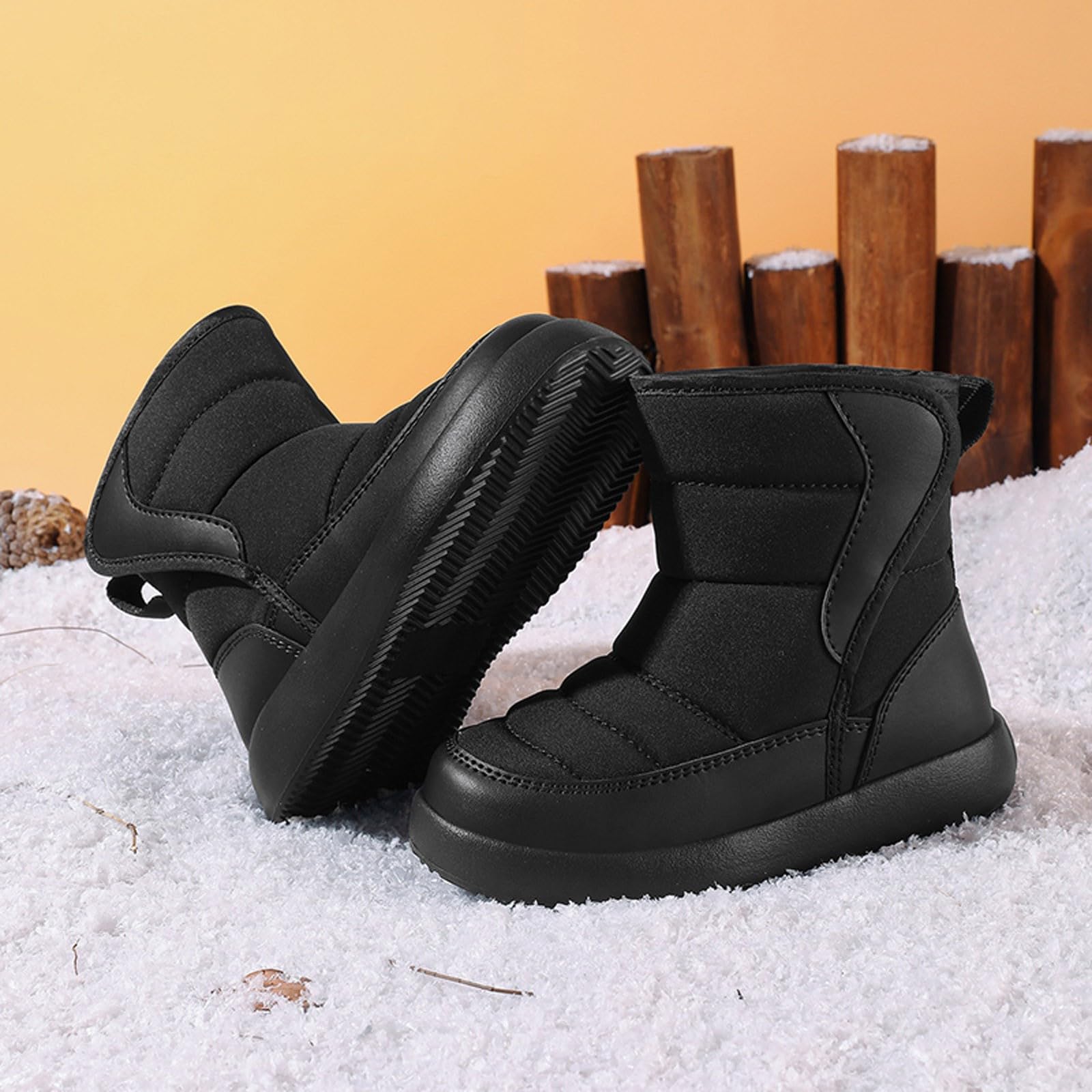 Stivali da Neve per Bambini Bambini Moda Calzature da Escursionismo Stivali Piatti alla Moda Comodi Suola Morbida Autunnali Invernali Scarpine Primi Passi per Autunno e Inverno
