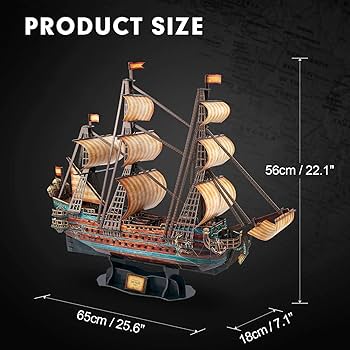 Amazon.com: CubicFun 843659803 Boat San Felipe 1960, Spanish Ship