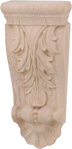 Miniatura 2 de logyues Soporte de viga tallado de madera maciza europea 4pcs para ventanas de cocina, puertas de madera, vigas de muebles y otros campos de