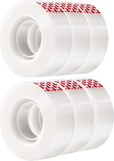 Amazon Basics Invisible Tape, 1.9 cm x 25.4 m, 6 pack
