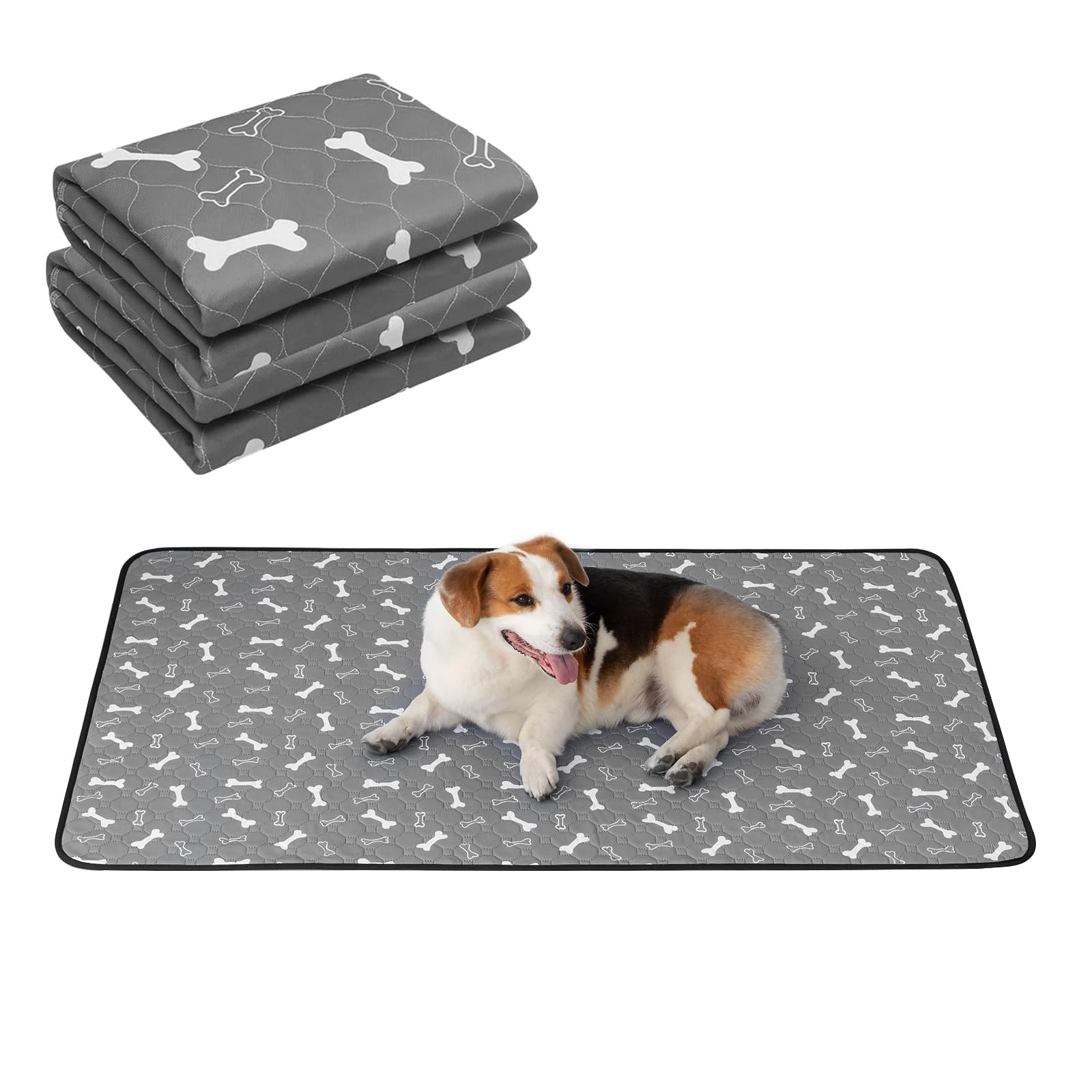 AMSGANK 2 Piezas Alfombras Lavables para Perros, 100 x 70 cm Empa...