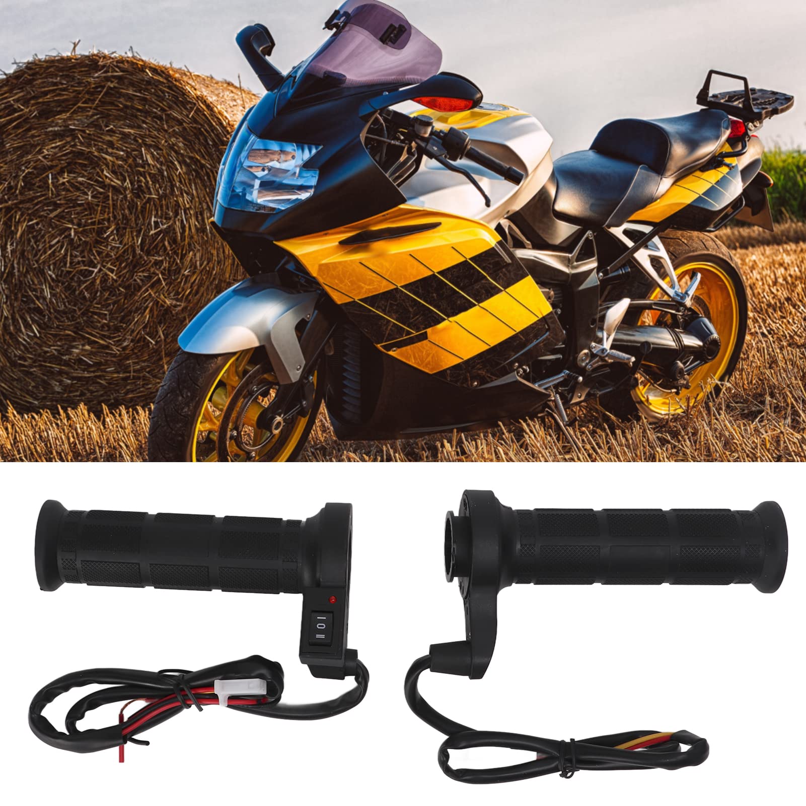 Poignées, 1 paire 22mm (7/8 ") Moto ATV Électrique Chauffant Chaud Poignées Chaudes Guidon