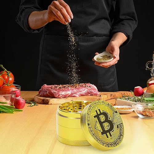 Miniatura 7 de Molinillo de especias Bitcoin grande de 2.5 pulgadas para cocina