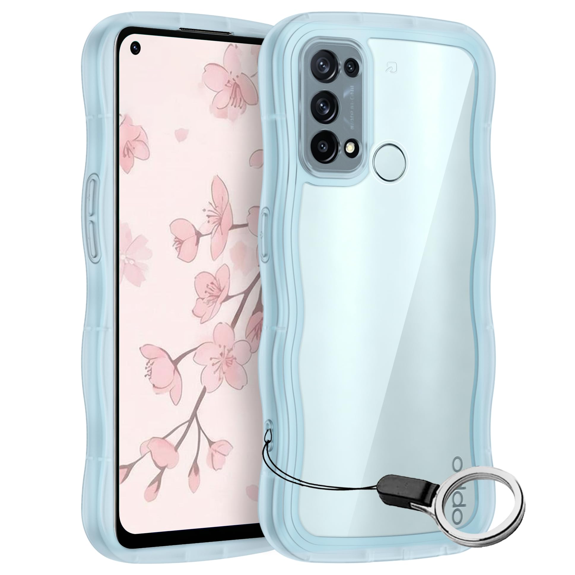 Amazon.co.jp: HILEGENER for OPPO Reno5 A かわいい ケース うねうね
