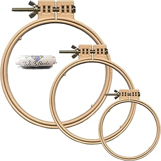 Morgan Quality Products No-Slip Embroidery Hoops Bundle, Interlocking To...