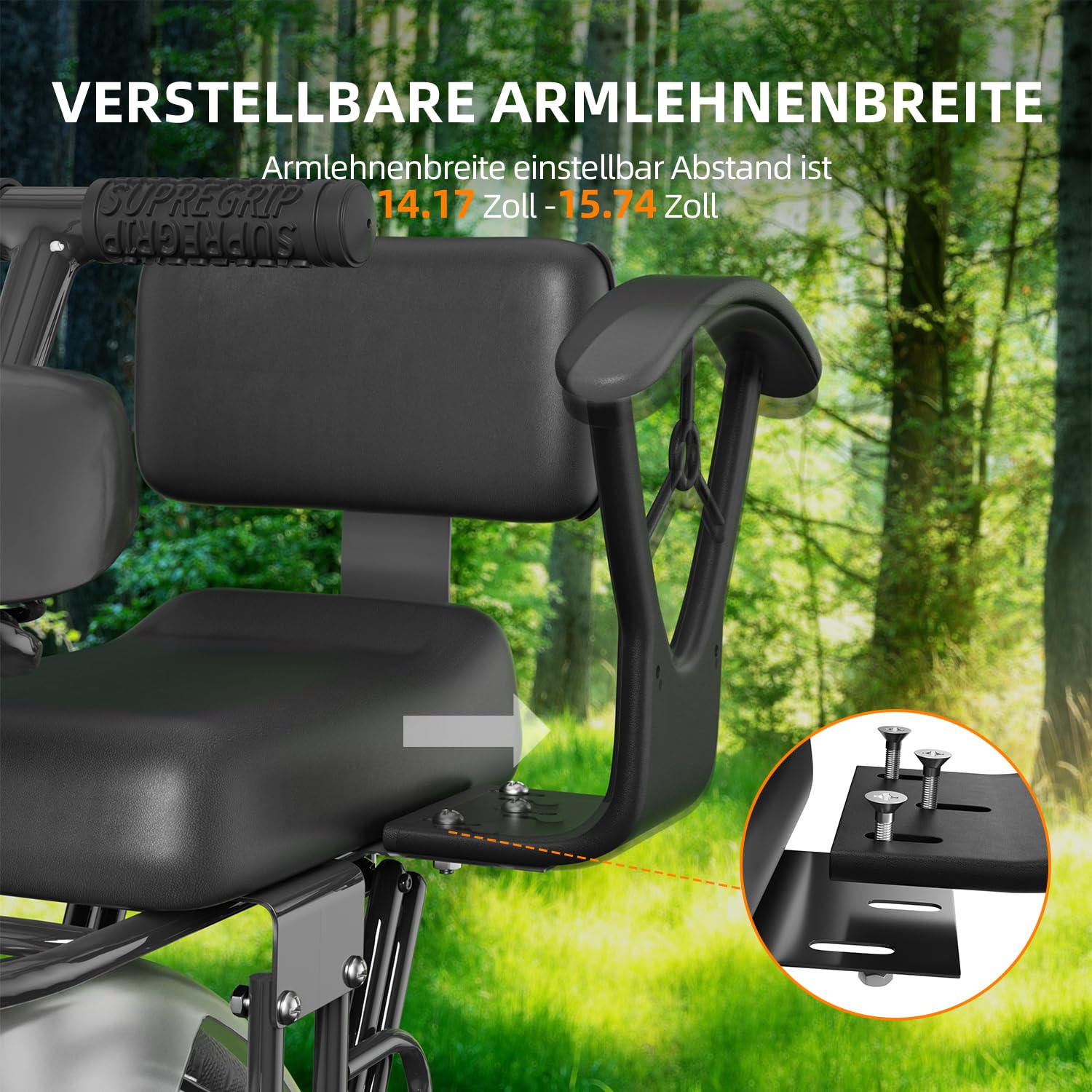 XIEEIX Siège de vélo arrière pour enfant, protection à 360°, montage arrière, siège arrière de vélo réglable en largeur, convient à la plupart des cadres arrière de vélo