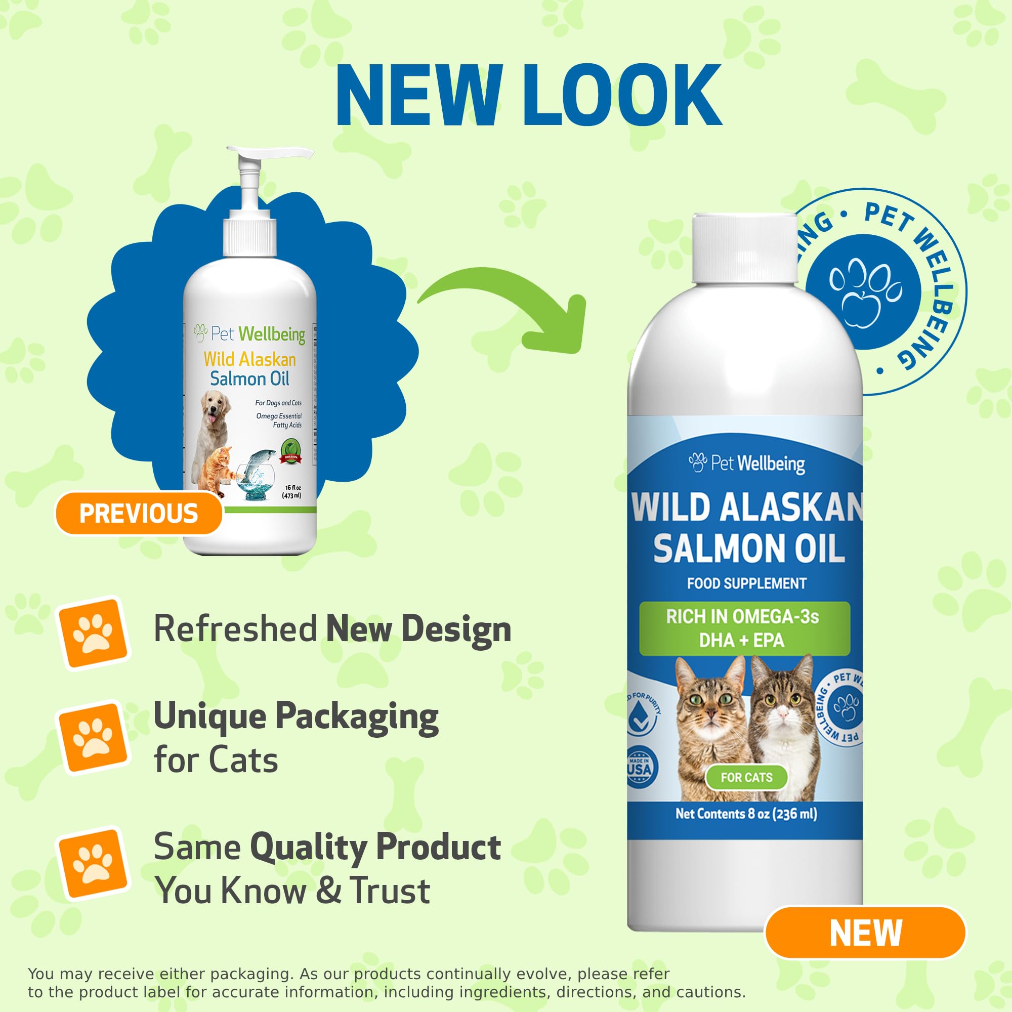 Pet Wellbeing Wild Alaskan Salmon Oil for Cats, Wild-Caught, Cold-Processed - Image 2
