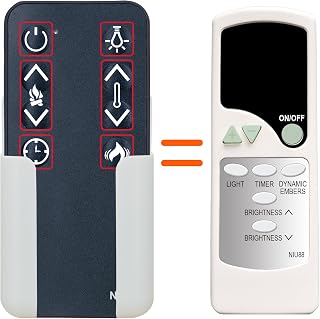Replacement Remote Control for Real Flame 4099 Electric Fireplace Infrared Quartz Space Heater