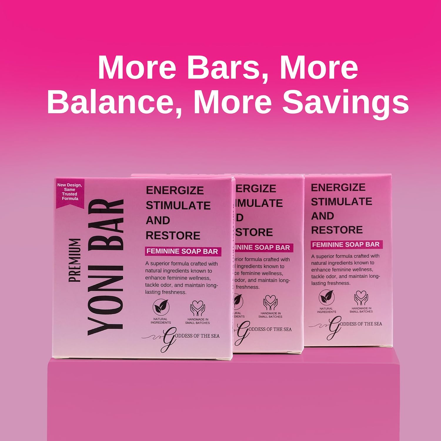 3 Bar Bundle - Premium Yoni – Natural Feminine Care Soap for pH Balance, Odor Control & Hydration | Organic Herbal Ingredients | Gentle Yet Effective for Daily Intimate Hygiene | Handmade & Vegan
