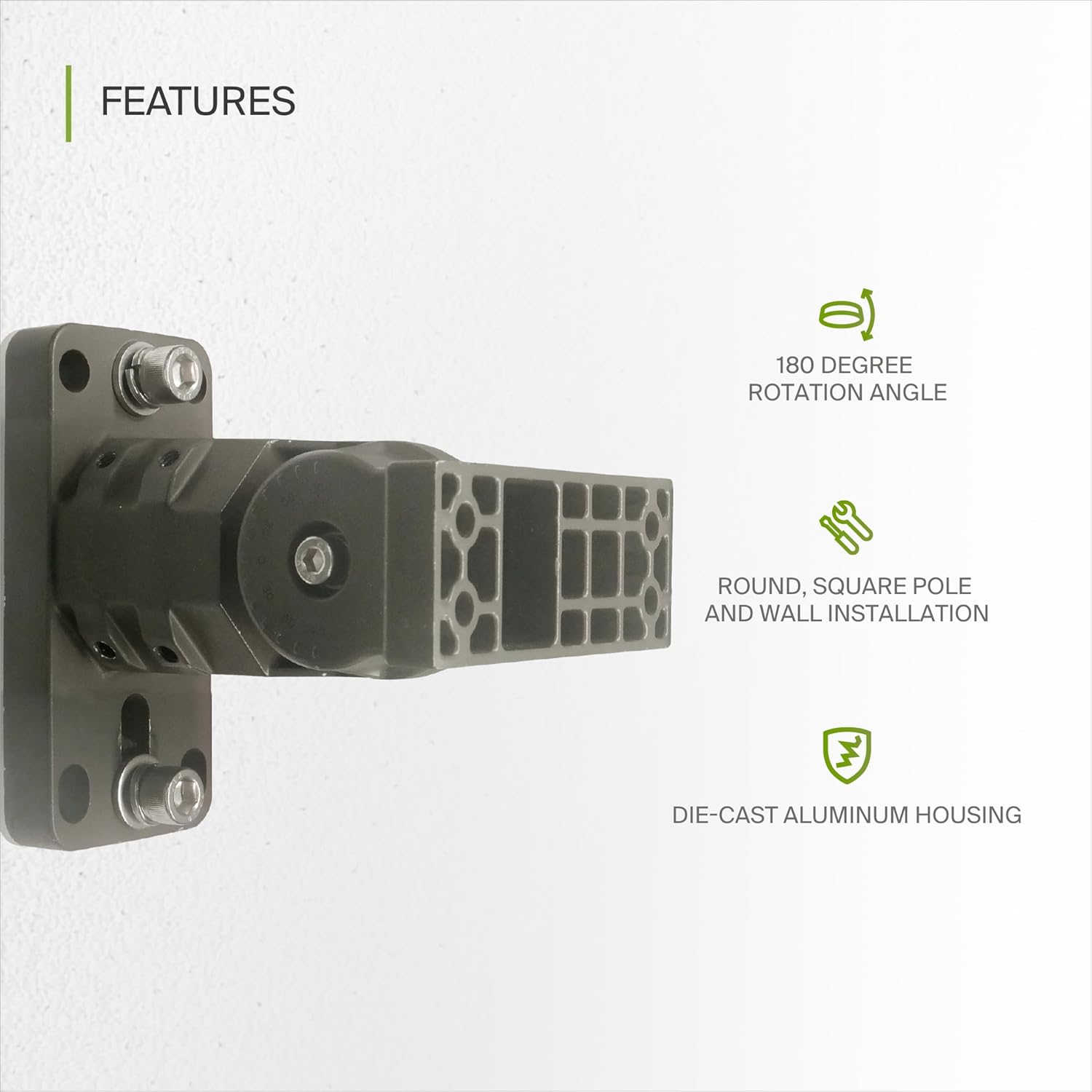 Bronze Adjustable Arm Mounting Bracket for LED Area Lights