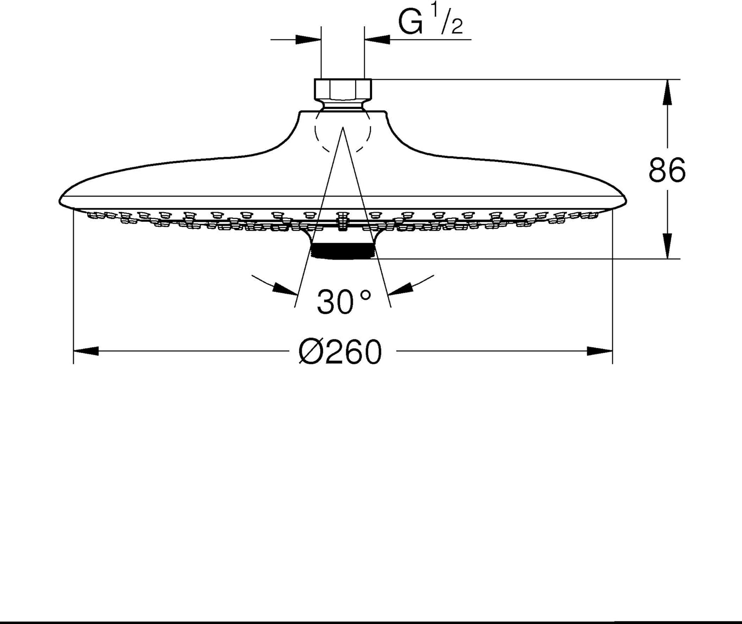 Best Deal Grohe 26456EN0 Euphoria 260 Showerhead with 3 Sprays, 1.75 gpm Brushed Nickel InfinityFinish