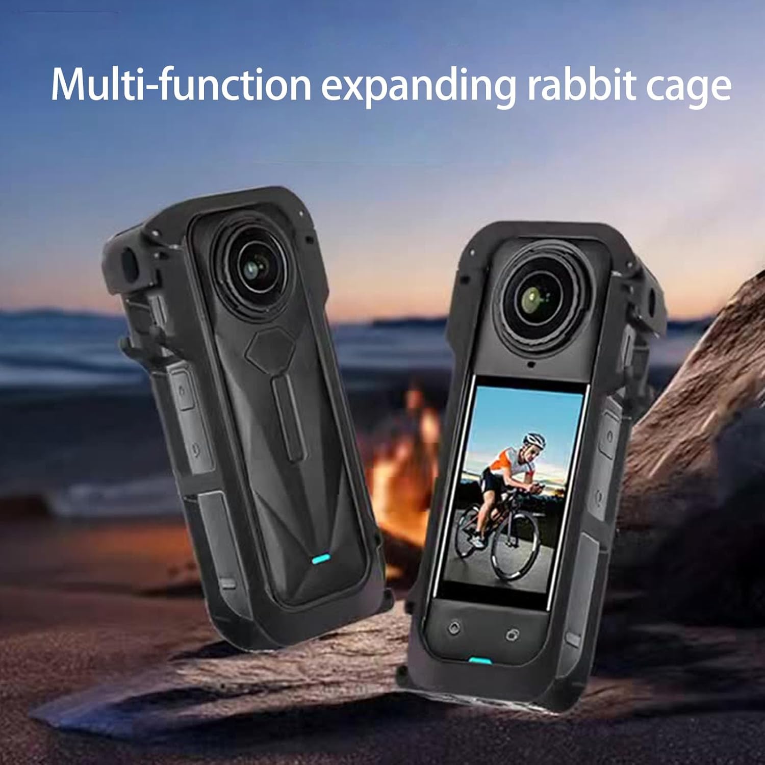 Metal Housing for 360 4X Air Action Cameras Precise Multifunctional Mounts Quick Switches Horizontal Vertical Use Vertical Horizontal Mount Bracket