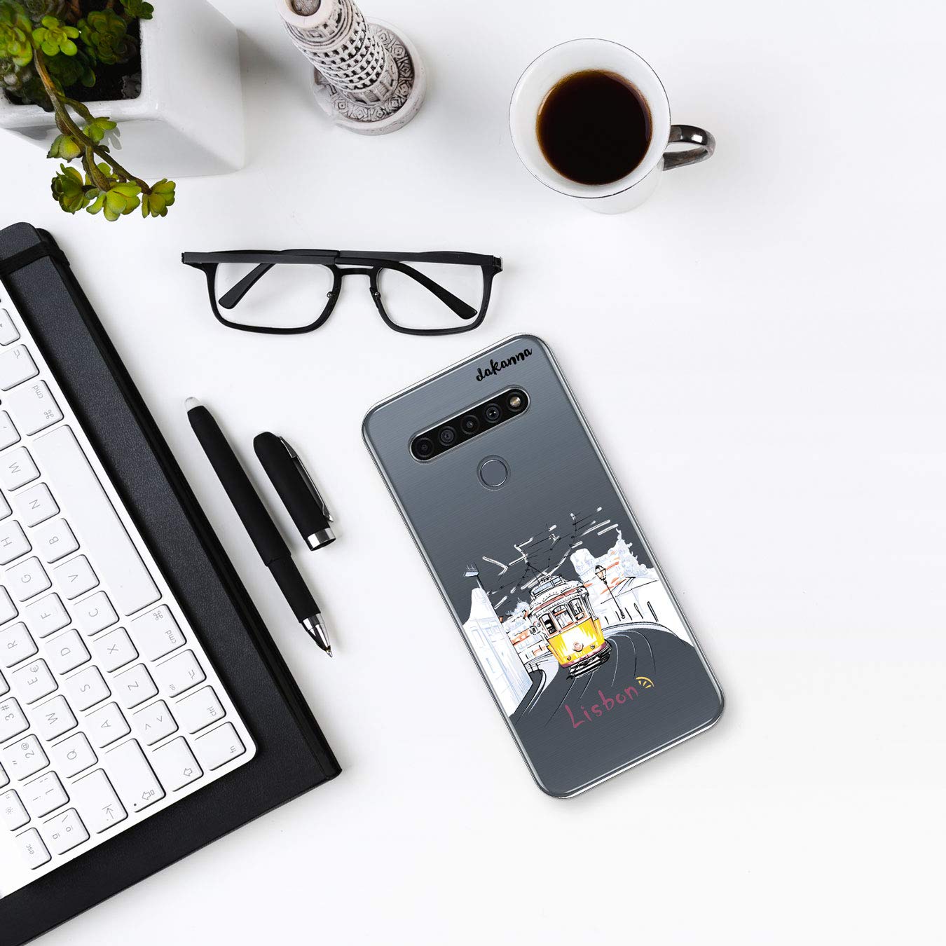 Custodia Per LG K61 In Silicone Trasparente Con Stampa Impronte Animali | Cover Flessibile TPU Anti-graffio, Leggera E Sottile