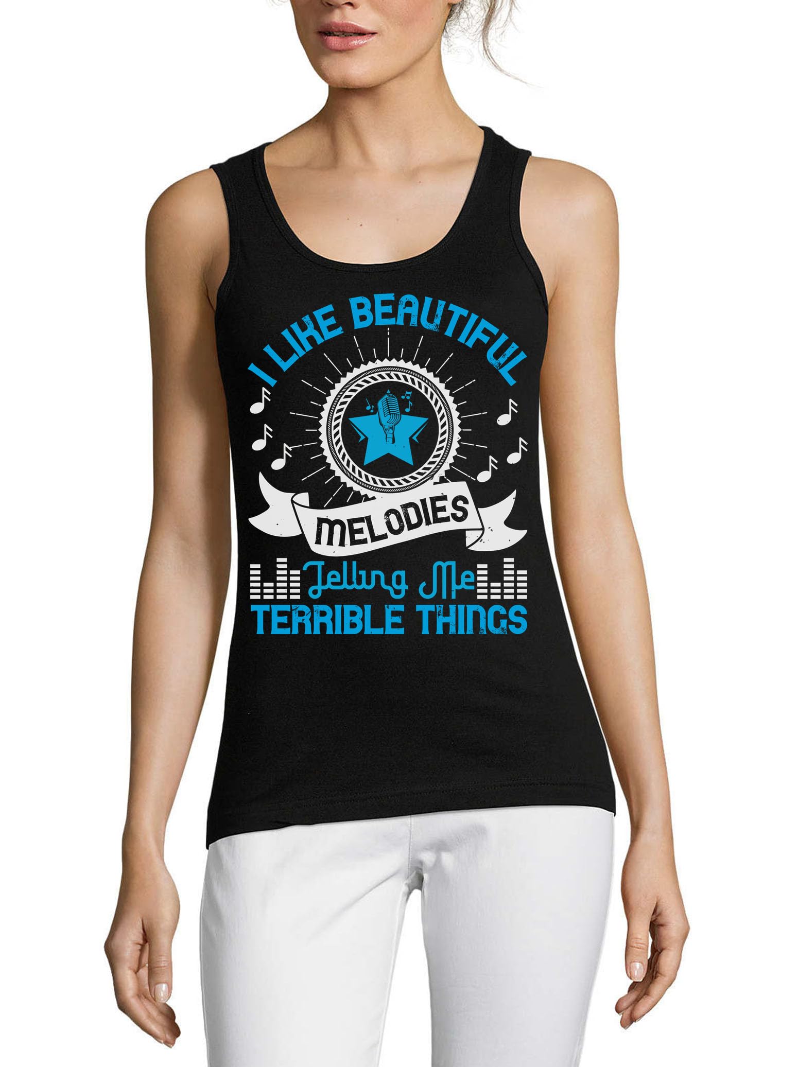 Camiseta sin mangas de algodón transpirable Atspauda con texto en inglés 3