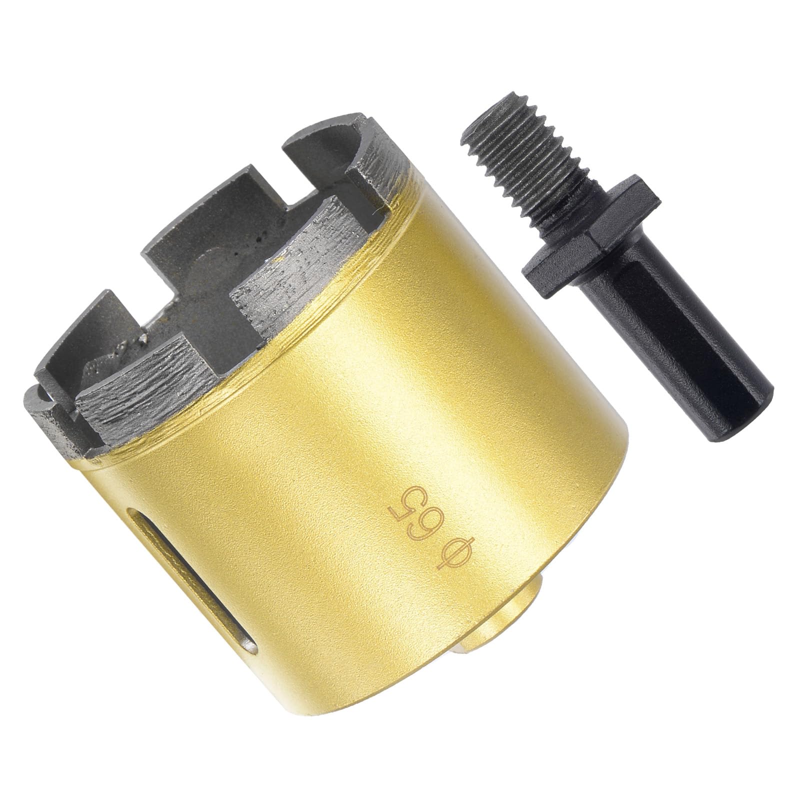 CoCud Diamond Drill Bits Set, 65mm Cutting Diameter, Brazed Diamond Core Drill Bits with M10 Arbor Adapter