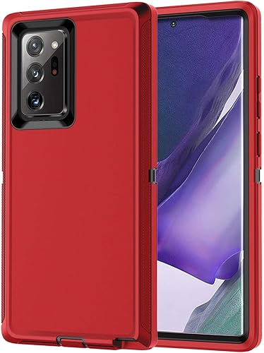 I-HONVA Funda para Galaxy Note 20 Ultra a prueba de golpes, protección de cuerpo completo 3 en 1 sin protector de pantalla Funda resistente para
