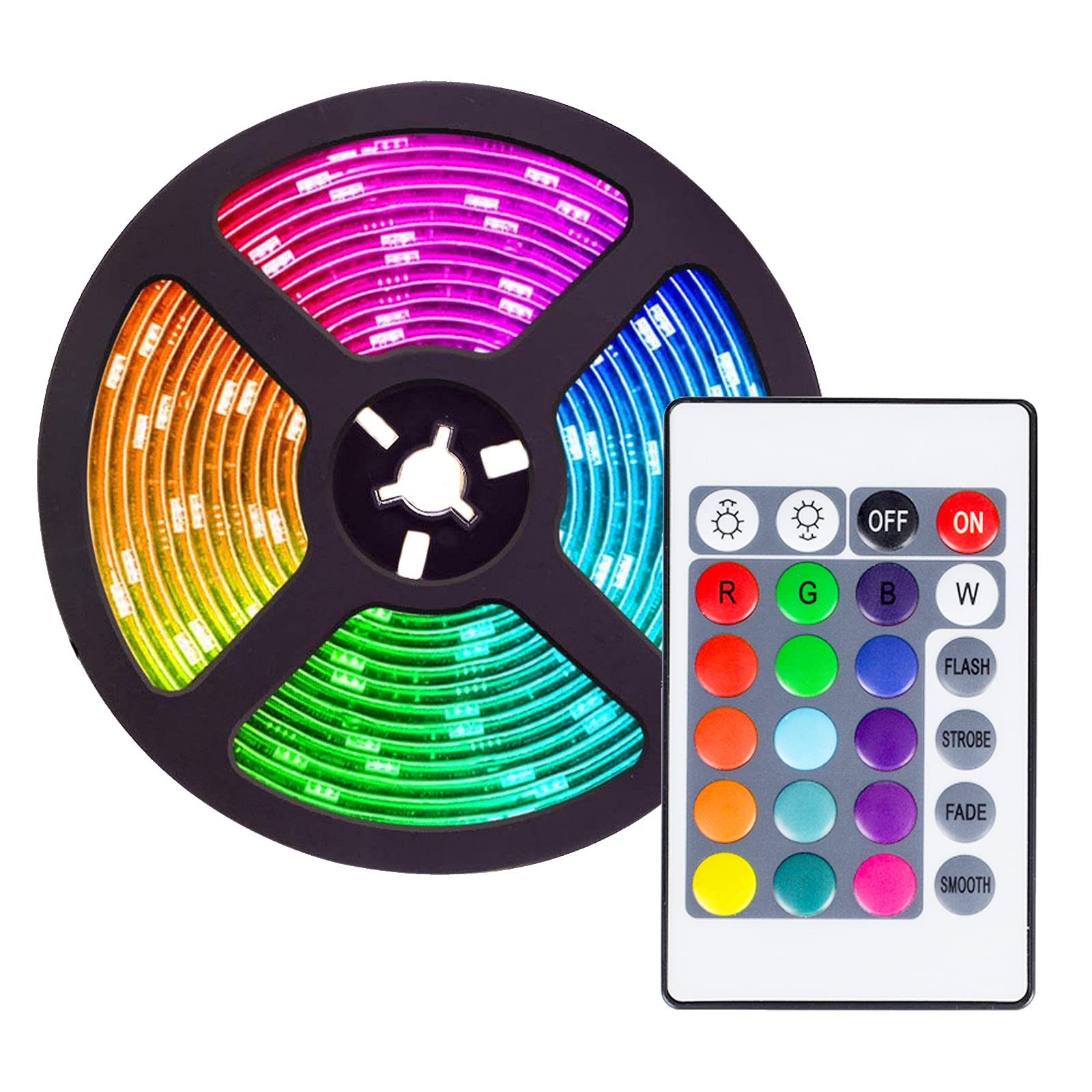 Albert Austin Led Strip Lights 2m USB | Led Strip Light Colour Changing with Remote 16 RGB | Great As Bar Accessories, Room Decor, Fairy Lights, Party Decorations or Living Room Accessories