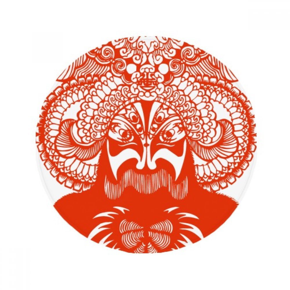 Tapis de sol rond Opéra de Pékin rouge antidérapant de 80 cm pour éviter les glissades