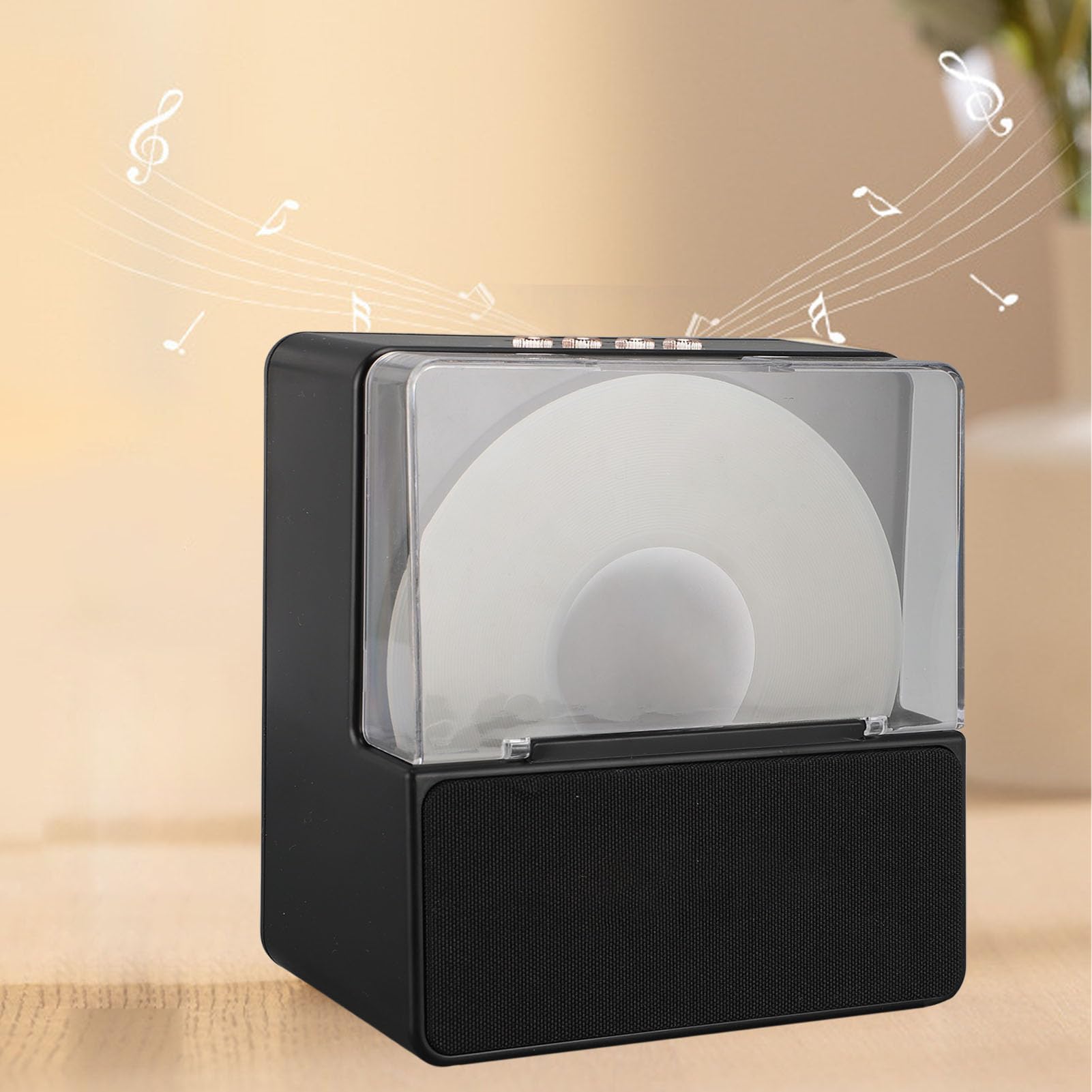 Cuifati Cassa Bluetooth Retro 2 in 1 con Lampada Notturna (BLACK)