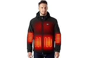 Windproof and Water-Resistant Heated Jacket for Men with Outdoor Fit