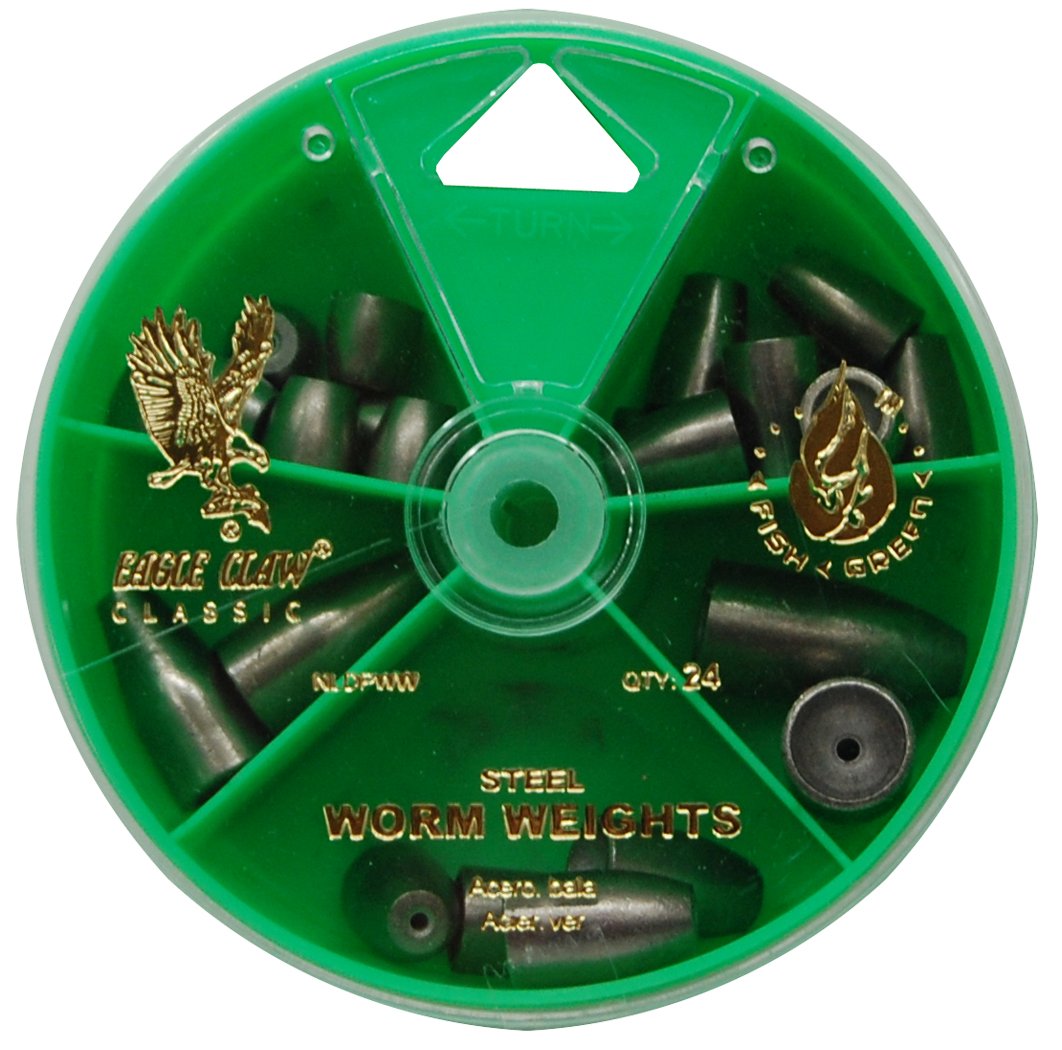 Eagle ClawWorm Weights Non-Lead, Multi, One Size