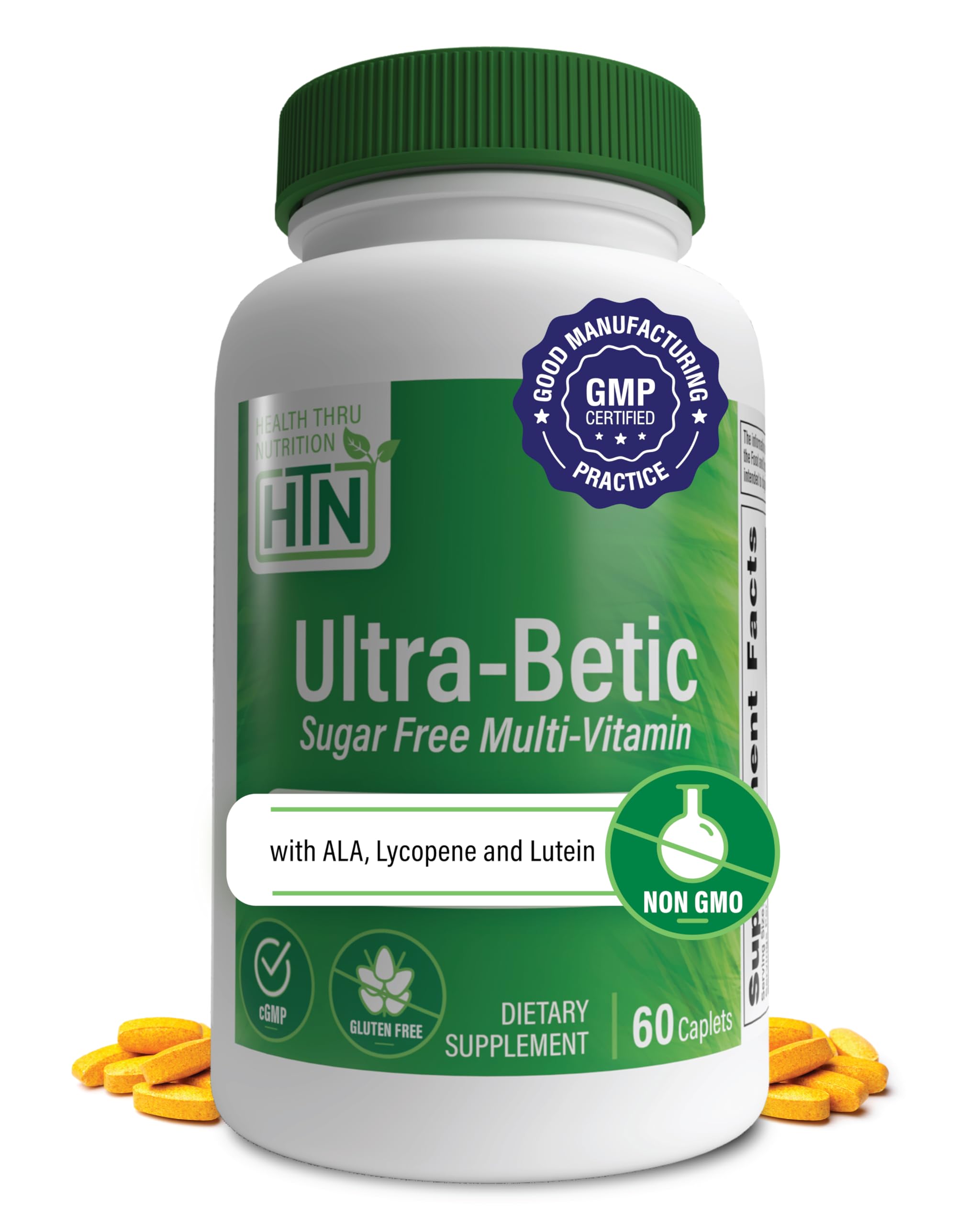 Health Thru Nutrition Ultra-betic Multi-Vitamin and Mineral Formula (60 Caplets) (Sugar Free) by Health Thru Nutrition, 60 Count