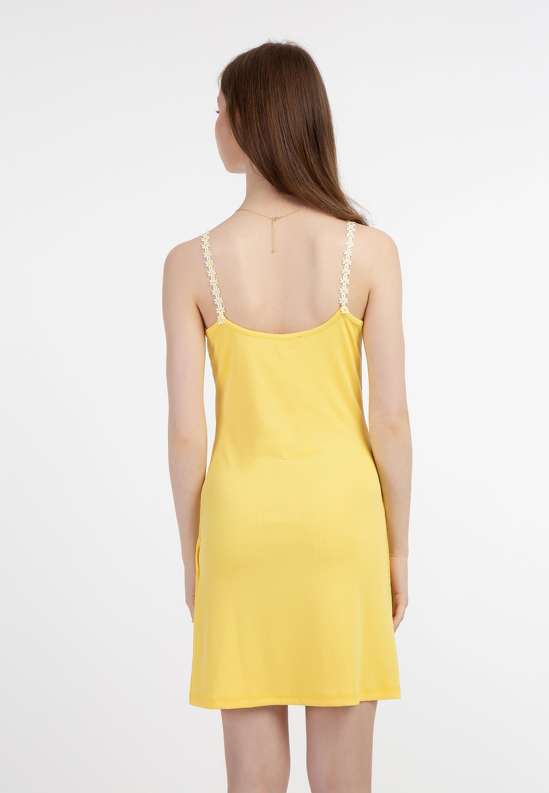ECY Mini Abito in Maglia a Coste Donna