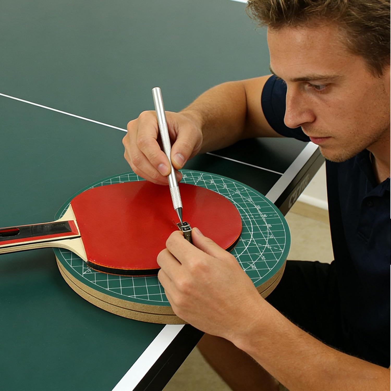 Table Tennis Cutting Board - PVC Professional Flat Non Slip,Smooth Rotation Cutting Board,for Adults Professionals Enthusiasts Beginners Amateurs Family