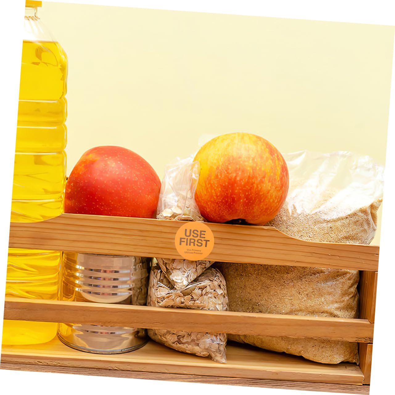 VILLCASE Self-Adhesive Sticker Labels 500/roll Reusable Inventory Control Tags Pantry Labels for Containers Food Service Use First Stickers