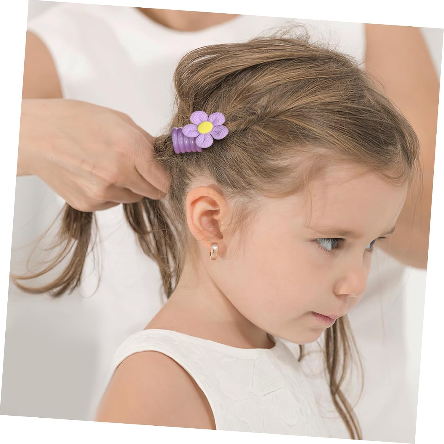 6pcs Flower Hairband Colors Ponytail Holders Hair Ties Girl Accessories Hair Elastics for Girls Ties