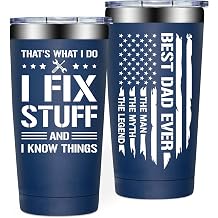 Fufendio Best Dad Ever Gifts - Fathers Day Gift for Dad - Dad Birthday Gifts from Daughter, Son - 20oz Best Dad Tumbler Cup