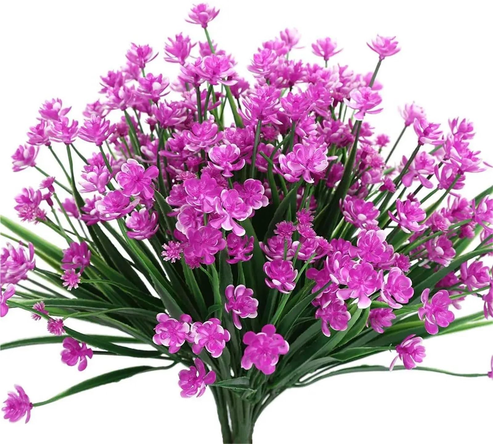 Dcrxz Artificial Flowers 5 Bundles Artificial Flowers UV Resistant Greenery Shrubs Plants for Home Garden Kitchen Office Wedding Decoration Fake Flower(Red Lotus)