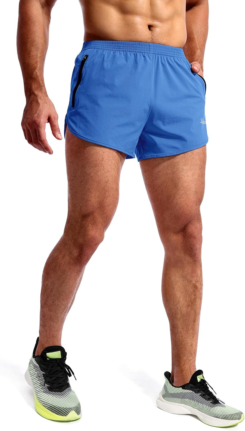 Pudolla Men’s Running Shorts 3 Inch Quick Dry Gym Athletic Workout Shorts for Men with Zipper Pockets - Image 2