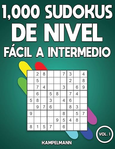 1,000 Sudokus de Nivel Fácil a intermedio: Libro de sudoku para adultos con soluciones (Vol. 1)