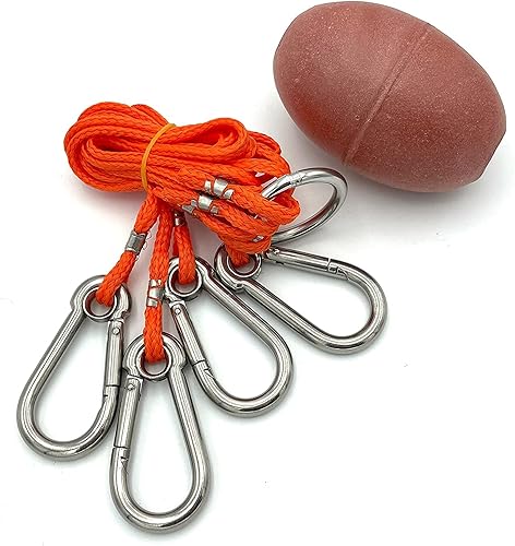 Vista 17 de AirFly Arnés de 4 brazos para trampa de cangrejo con ganchos de acero inoxidable 304 y flotador de boya, Combo, diseñado en San Francisco, EE. UU