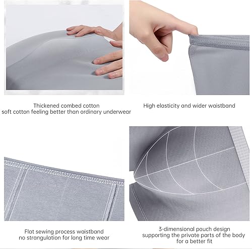 Miniatura 5 de 20 paquetes o 5 paquetes de ropa interior desechables para hombre, 100% algodón, pantalones cortos para viajes, fitness, natación, hotel, spa,